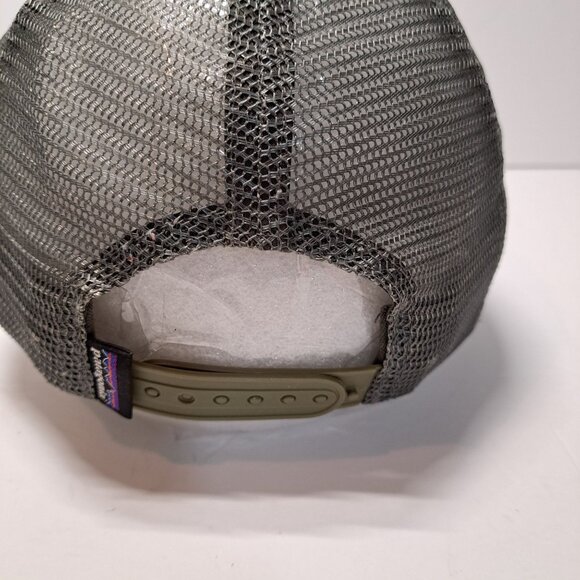 Patagonia Trucker Hat Snapback Cap Tan/Gray Mesh Adjust Embroidered Logo - Picture 4 of 12